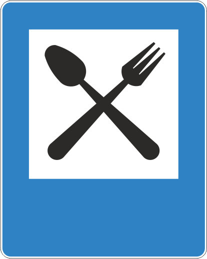 znak drogowy D-28 Restauracja