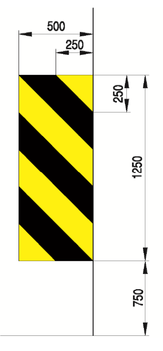 Tablica skrajni U-9a – lewa strona obiektu