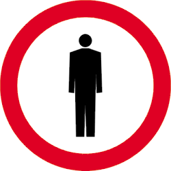 Znak B-41 ‘zakaz ruchu pieszych’ – kiedy go stosować i jaki rozmiar wybrać?